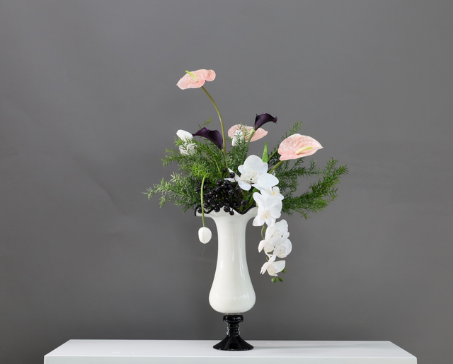 米白色 · 仿真花艺,64 × 53 × 86 cm