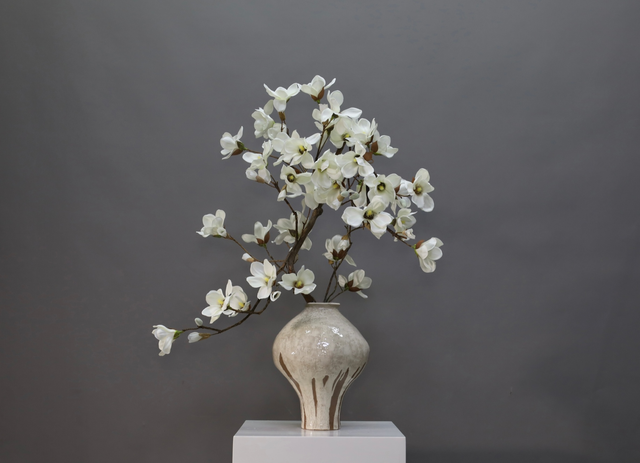米白色 · 仿真花艺,70 × 50 × 88 cm