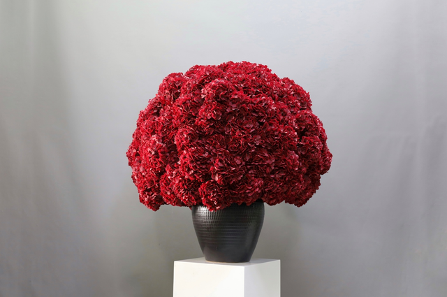 大堂花 · 仿真花艺,100 × 100 × 90 cm