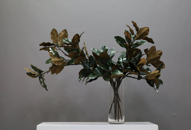 棕橘黄 · 仿真花艺，128 × 50 × 90 cm