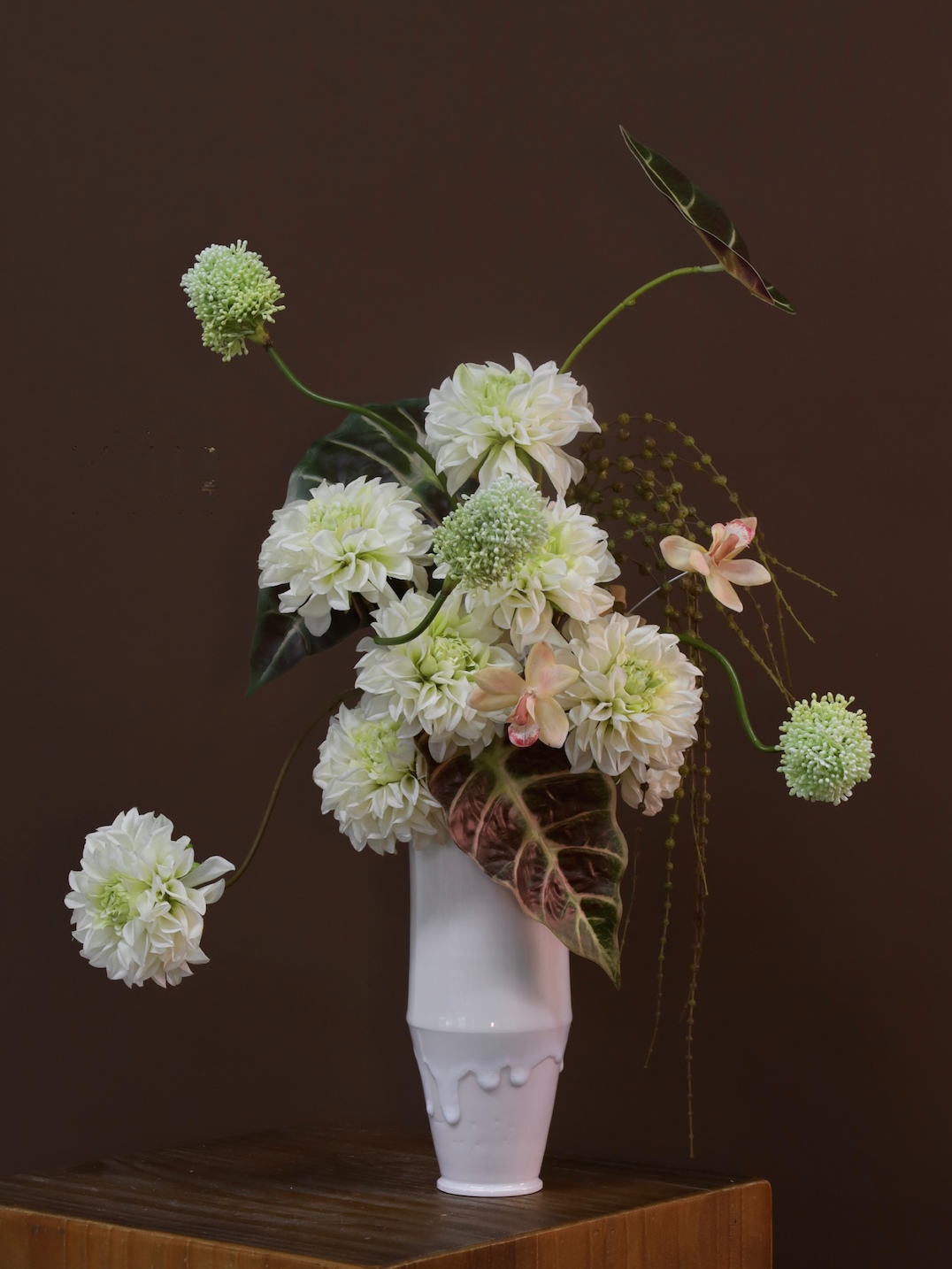米白色 · 仿真花艺,46 × 26 × 60 cm