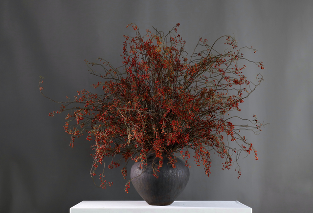大堂花 · 仿真花艺,140 × 120 × 114 cm