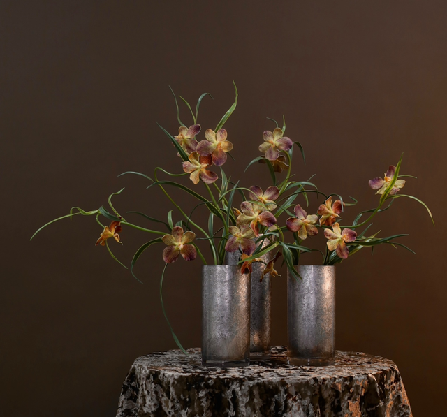 棕橘香槟黄色 · 仿真花艺,110 × 50 × 85 cm