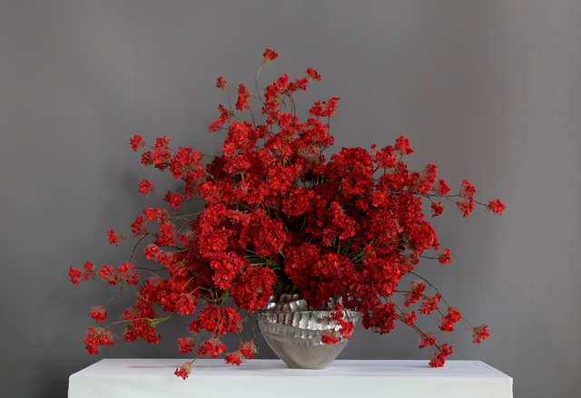大堂花 · 仿真花艺,106 × 70 × 85 cm