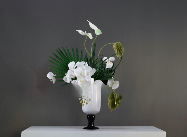 米白色 · 仿真花艺,60 × 46 × 80 cm