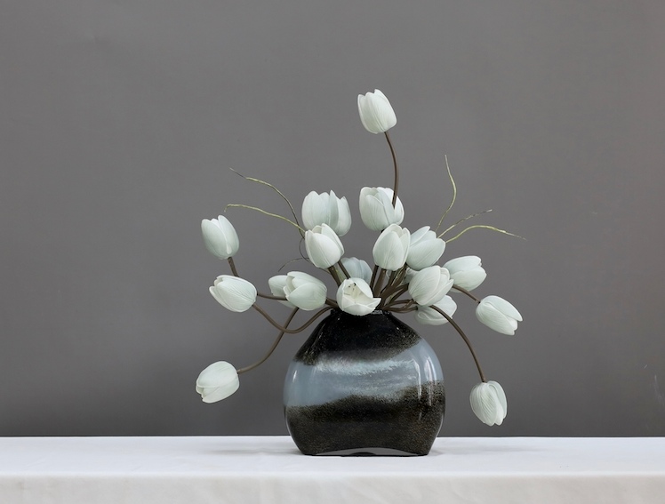 蓝色 · 仿真花艺，45 × 22 × 51 cm