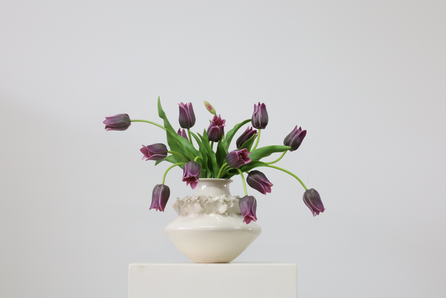 粉紫色 · 仿真花艺,60 × 35 × 44 cm