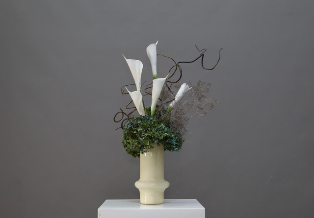 米白色 · 仿真花艺,40 × 25 × 67 cm