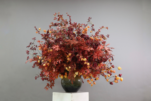 大堂花 · 仿真花艺,150 × 120 × 110 cm