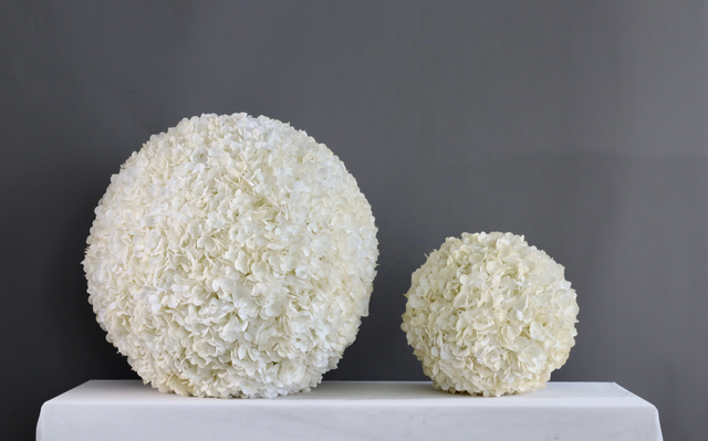 米白色 · 仿真花艺,直径50 cm