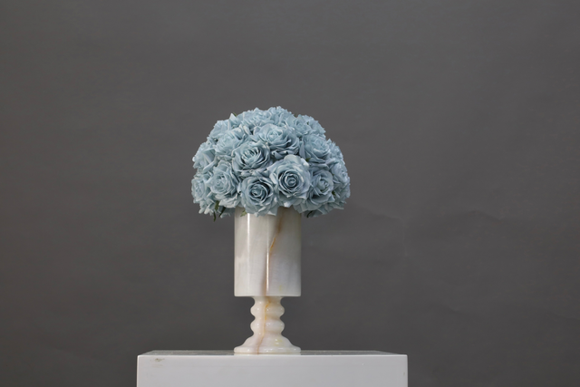 蓝色 · 仿真花艺，25 × 40 cm