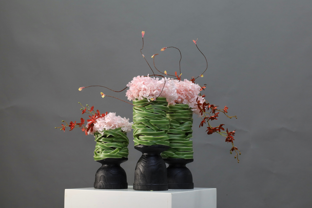 绿色 · 仿真花艺,高座高款 36*17*56 cm
