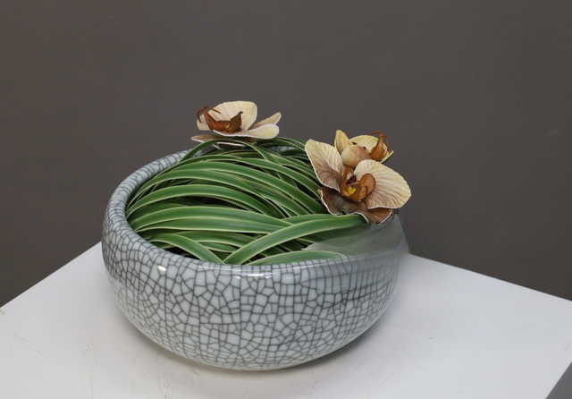 绿色 · 仿真花艺，22 × 22 × 14 cm