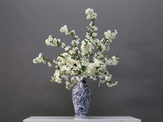 米白色 · 仿真花艺,85 × 75 × 107 cm