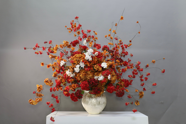 大堂花 · 仿真花艺,140 × 50 × 110 cm
