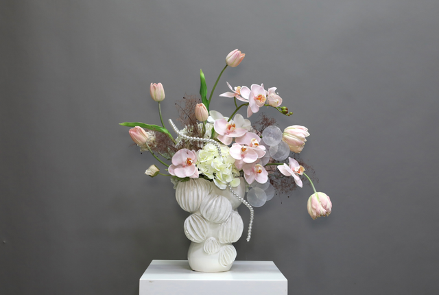 粉紫色 · 仿真花艺,61 × 31 × 65 cm