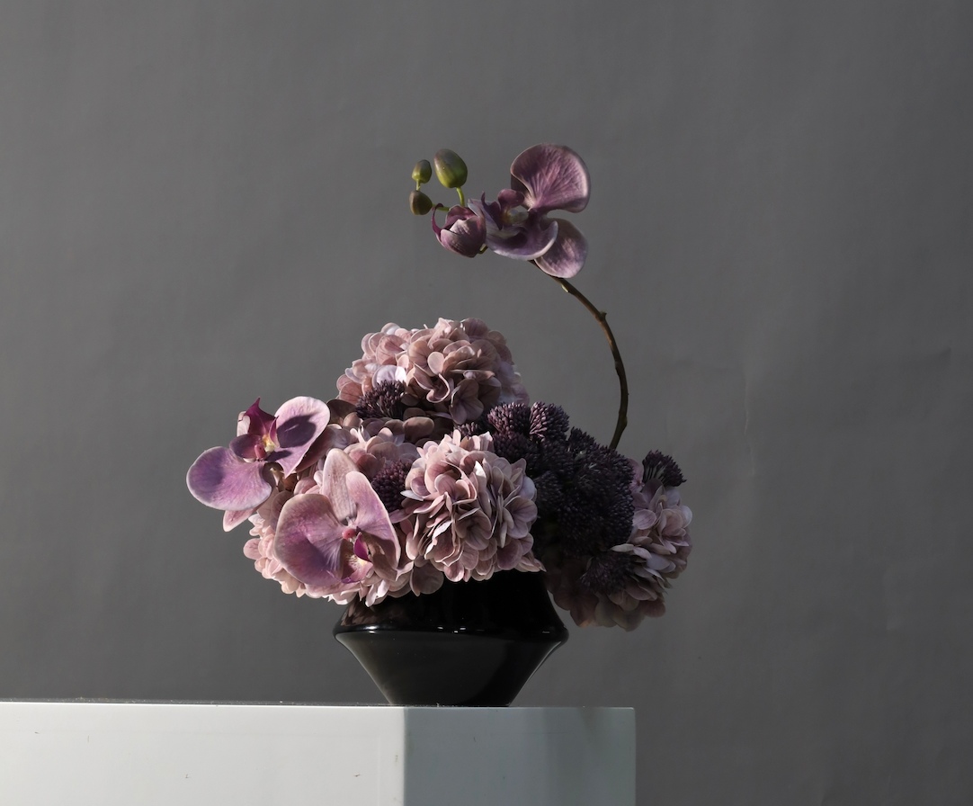 粉紫色 · 仿真花艺,31 × 25 × 35 cm