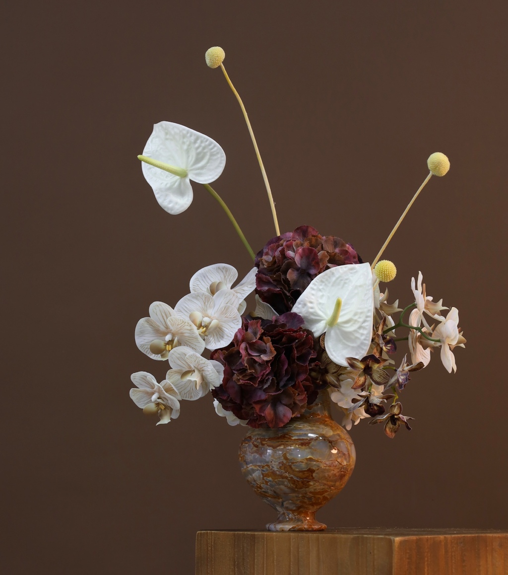 粉紫色 · 仿真花艺，40 × 22 × 63 cm